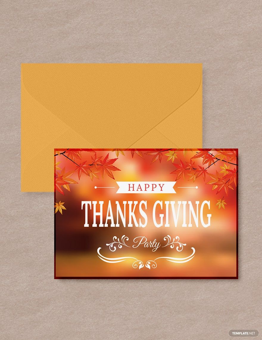 Happy Thanksgiving Greeting Card Template