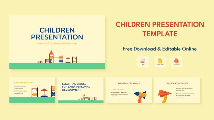 Children Presentation in PDF, PowerPoint, Google Slides