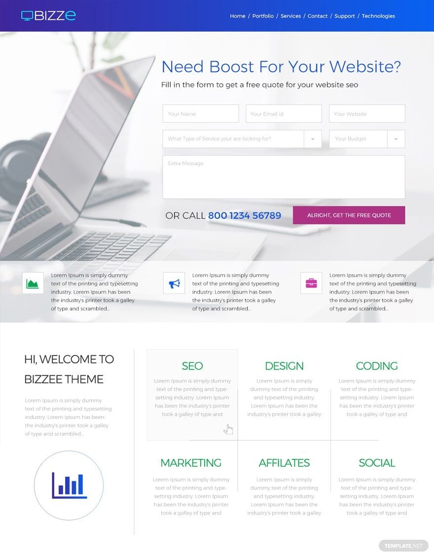 Free Service Company HTML5/CSS3 Website Template