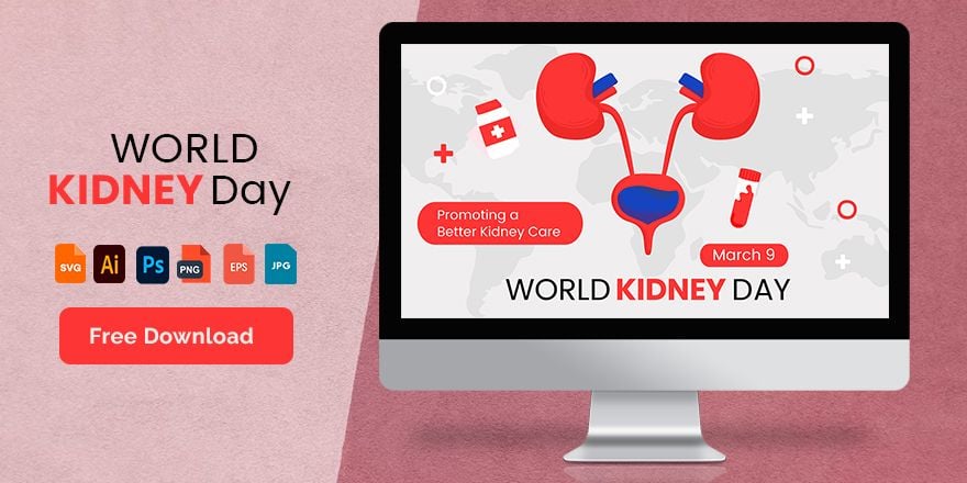 Free World Kidney Day Banner in Illustrator, PSD, EPS, SVG, PNG, JPEG