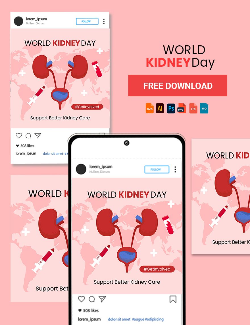 World Kidney Day Instagram Post