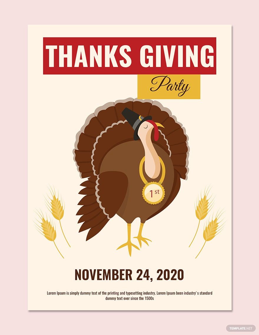 Printable Thanksgiving Poster Template