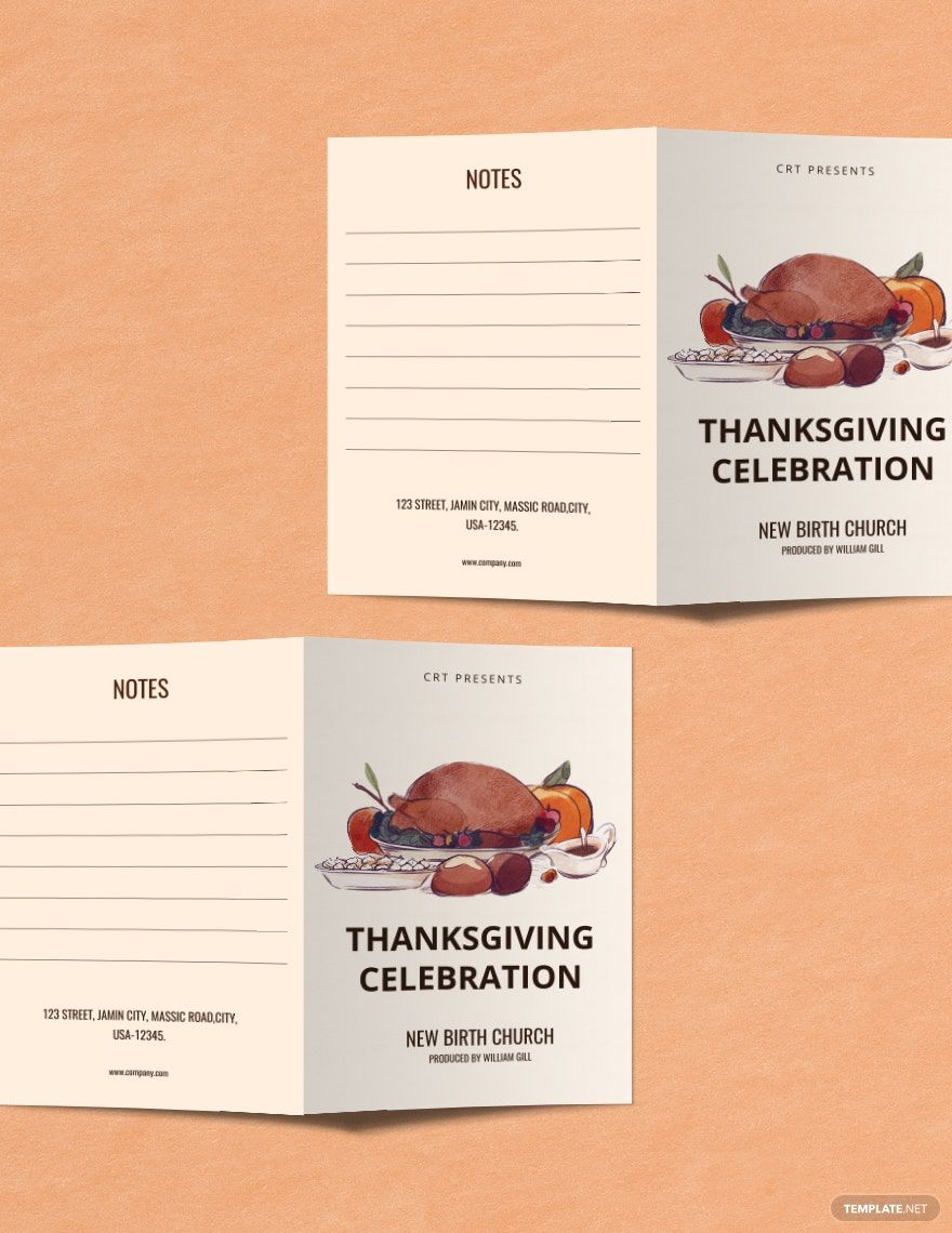 Thanksgiving Celebration Brochure Template in PSD