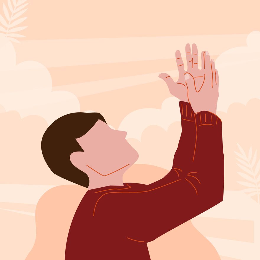 Free Prayer Illustration in Illustrator, PSD, EPS, SVG, JPG, PNG