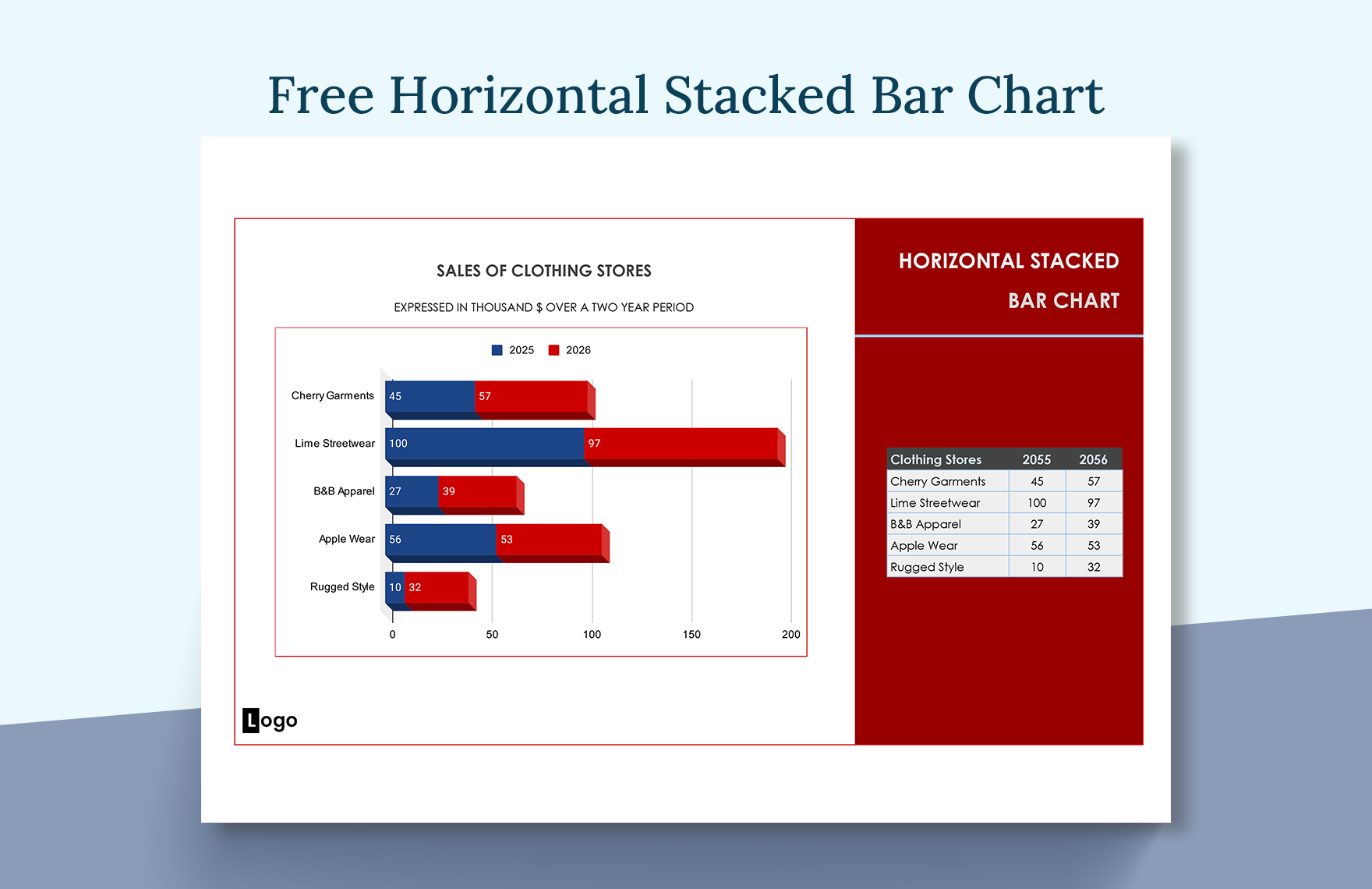 Free Horizontal Stacked Bar Chart