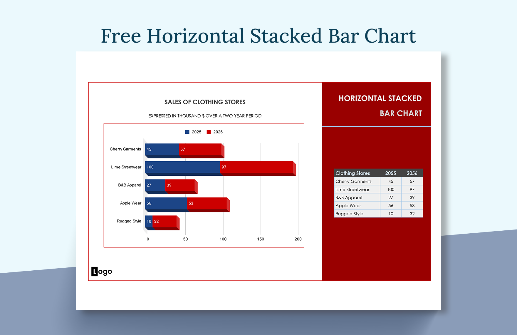 Free Horizontal Stacked Bar Chart In Excel Google Sheets Download