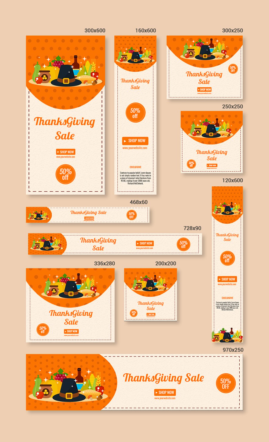Free Thanksgiving Sale Banner Template