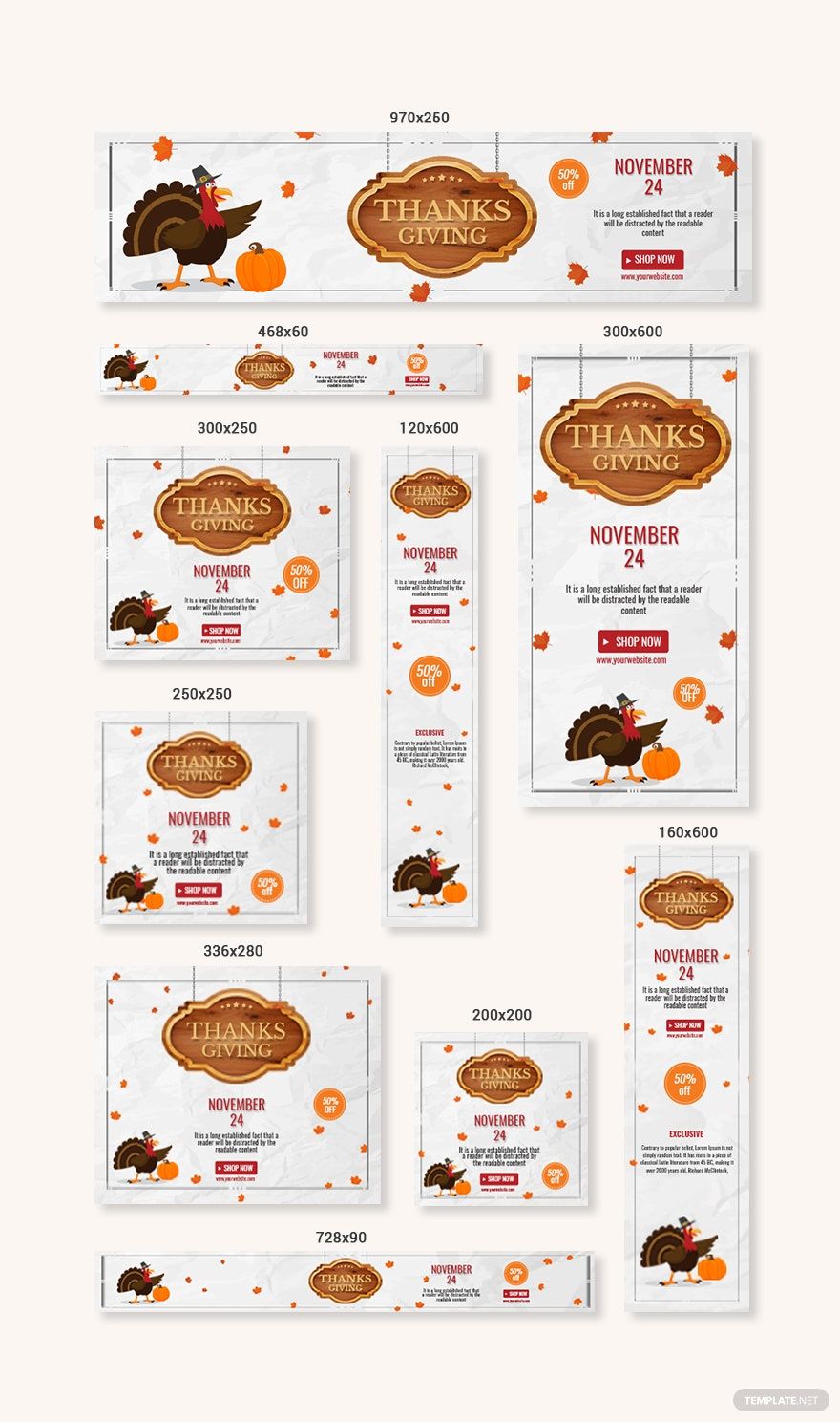 Thanksgiving Promotional Banner Template