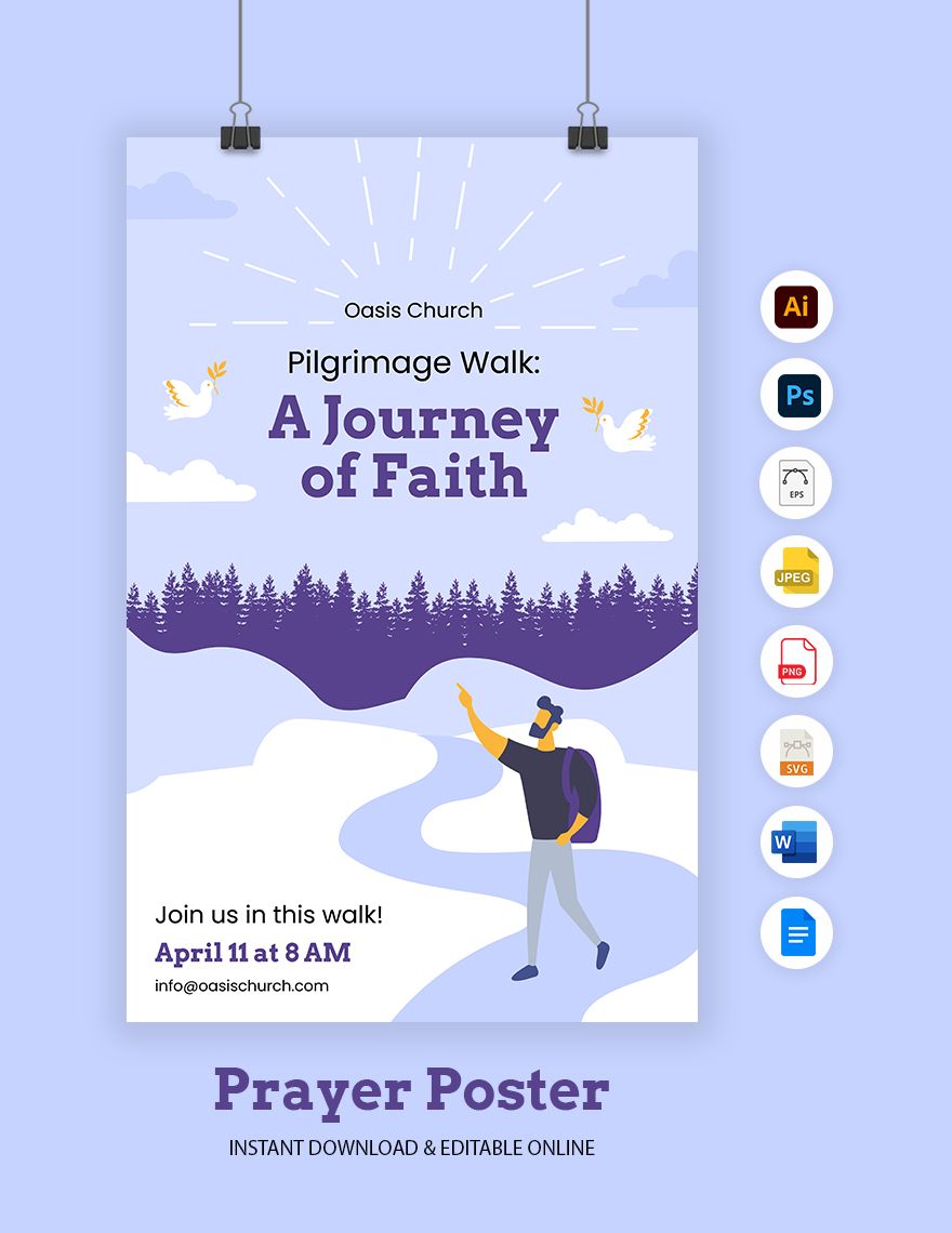 Prayer Poster in Word, Google Docs, Illustrator, PSD, EPS, SVG, JPG, PNG