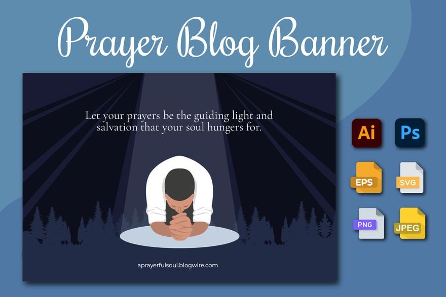 Free Prayer Blog Banner in Illustrator, PSD, EPS, SVG, PNG, JPEG