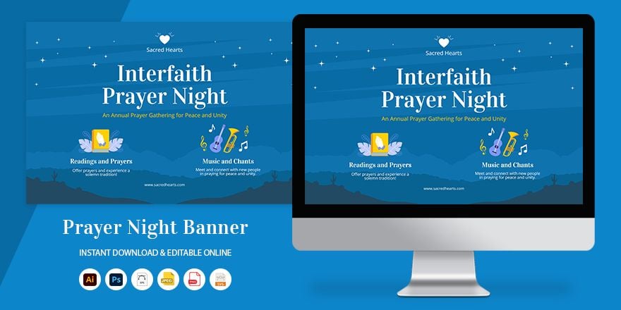 Prayer Night Banner in Illustrator, PSD, EPS, SVG, JPG, PNG