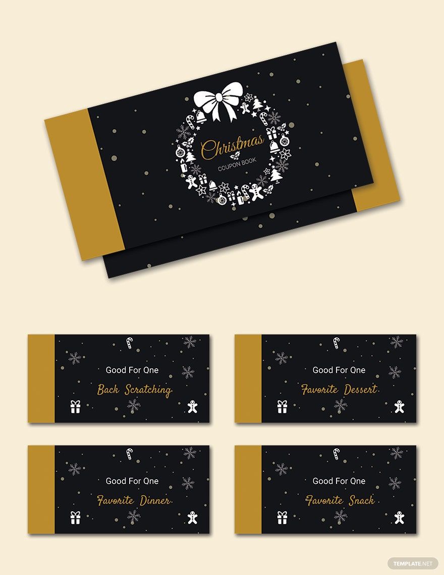 Coupon Book for Christmas Celebrations Template