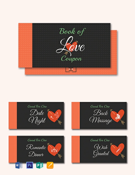 Free Romantic Love Coupon Book Template Word Doc Psd Apple Mac Pages Publisher