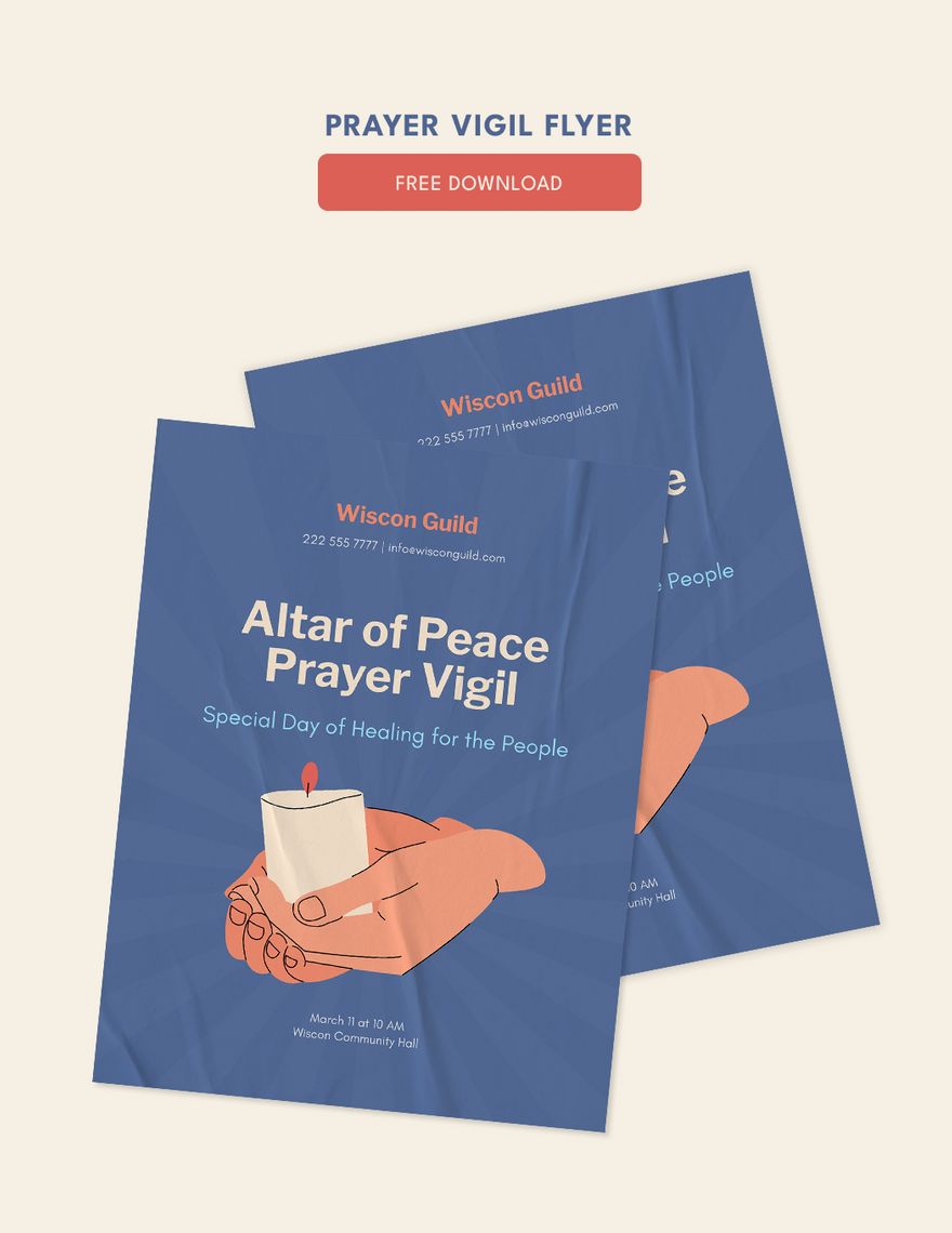 Prayer Vigil Flyer in Word, Google Docs, Illustrator, PSD, EPS, SVG, PNG, JPEG
