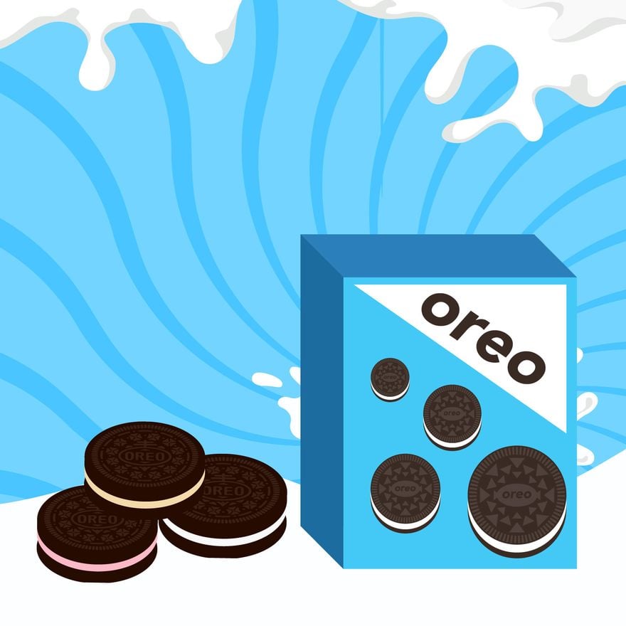 National Oreo Cookie Day Clipart Vector