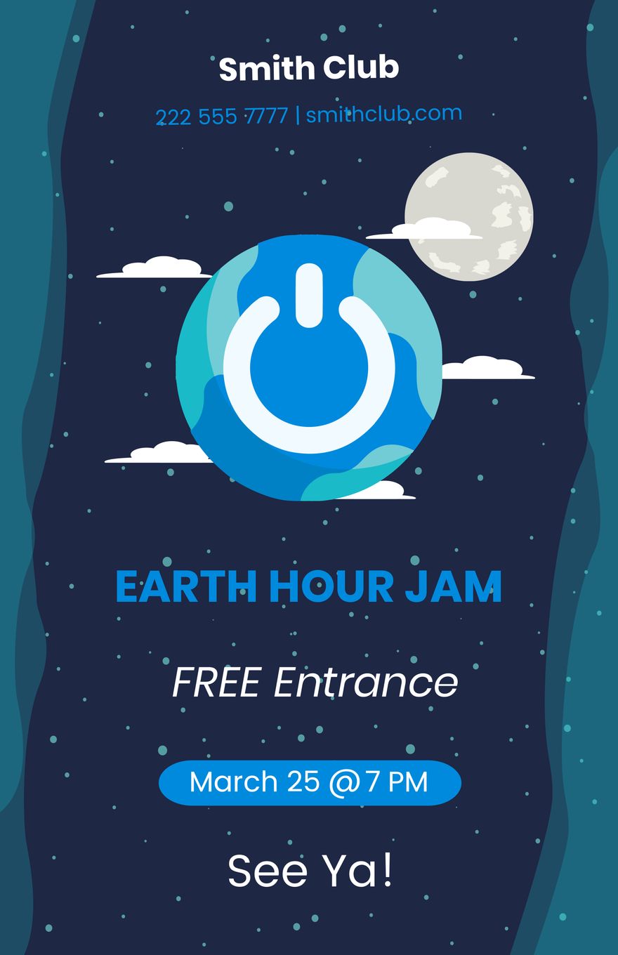 Earth Hour Event Poster