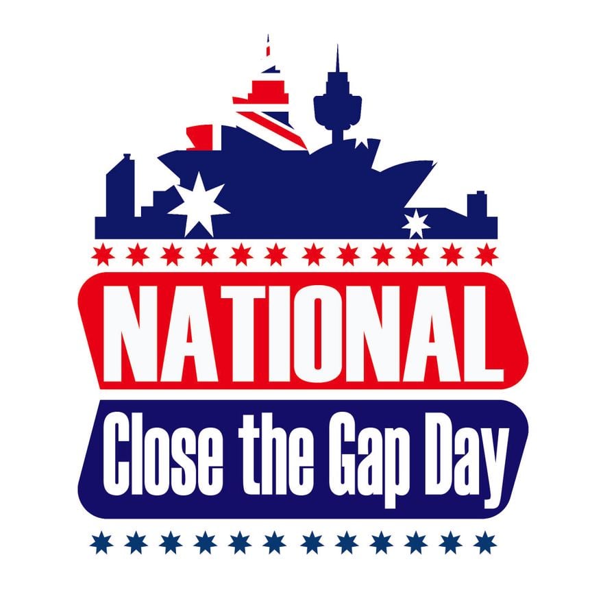 National Close the Gap Day Clipart Vector