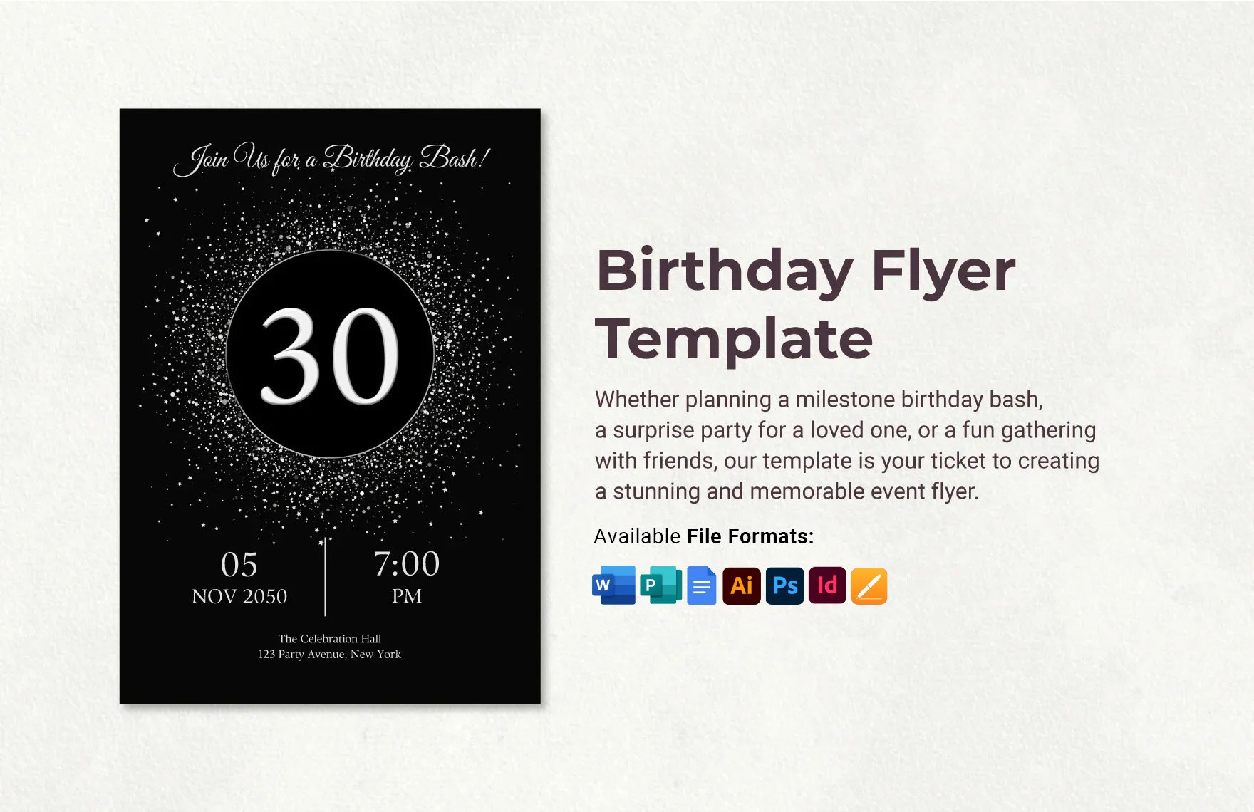 Free Birthday Flyer Template in Word, Google Docs, Illustrator, PSD, Apple Pages, Publisher, InDesign