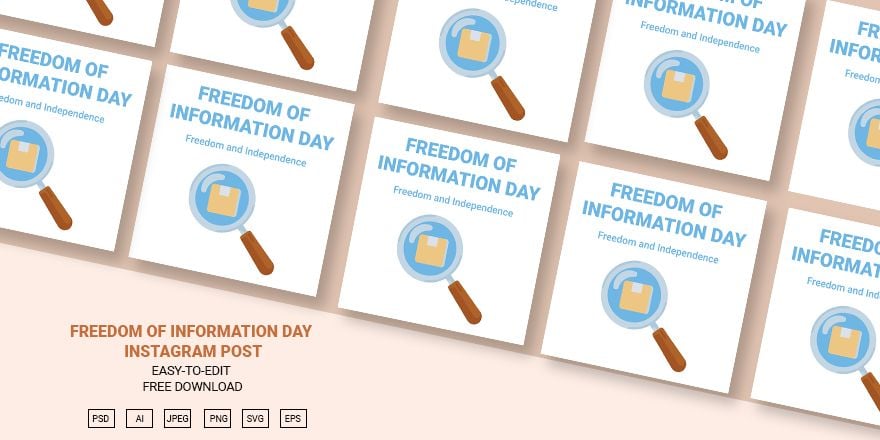 Freedom of Information Day Instagram Post in Illustrator, PSD, EPS, SVG, JPG, PNG