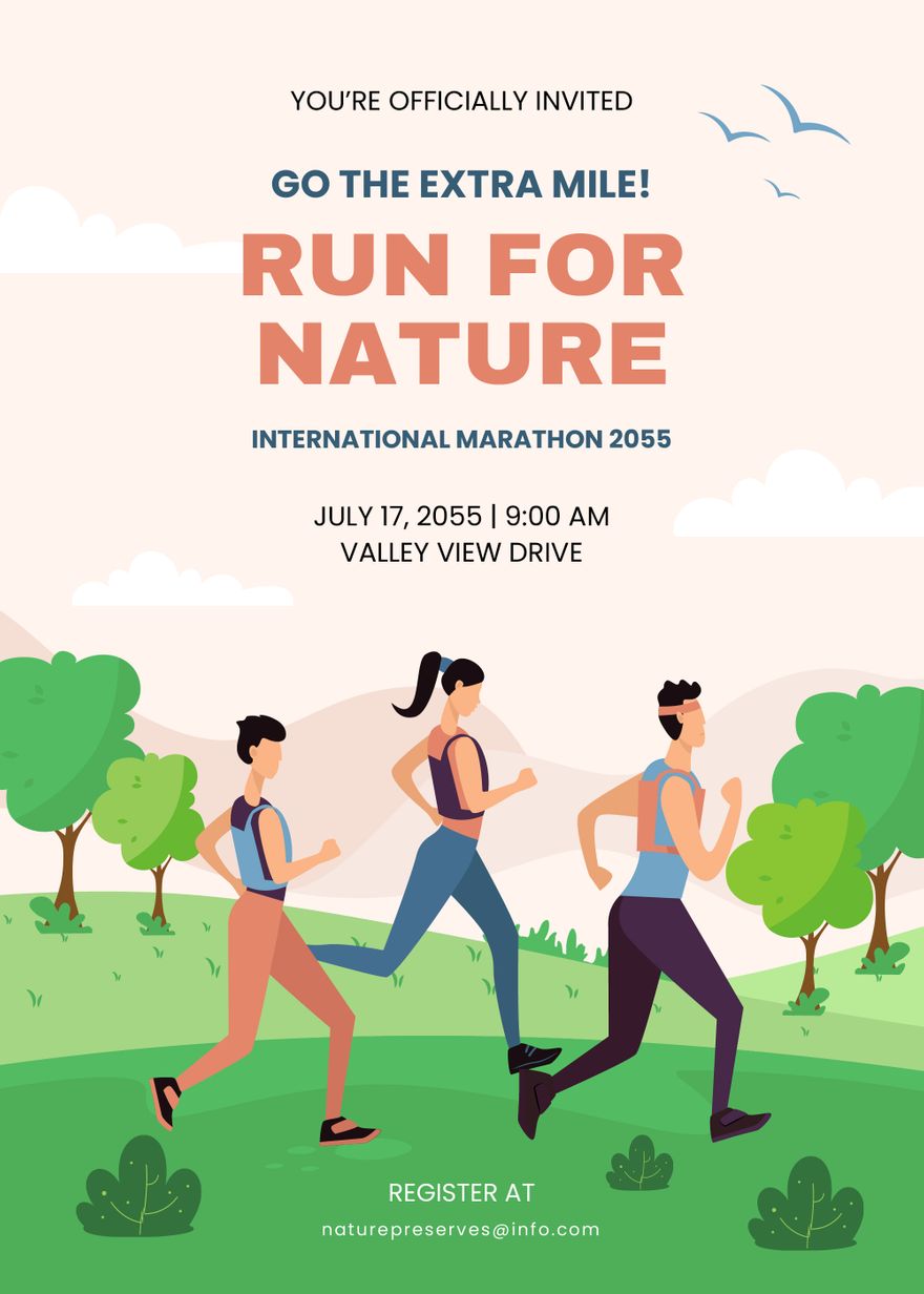 Nature Marathon Invitation
