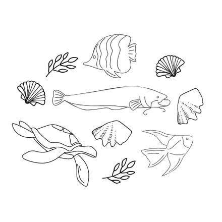 Detailed black and white nature outline for coloring that is on a 8 by 11  inch canvas on Craiyon