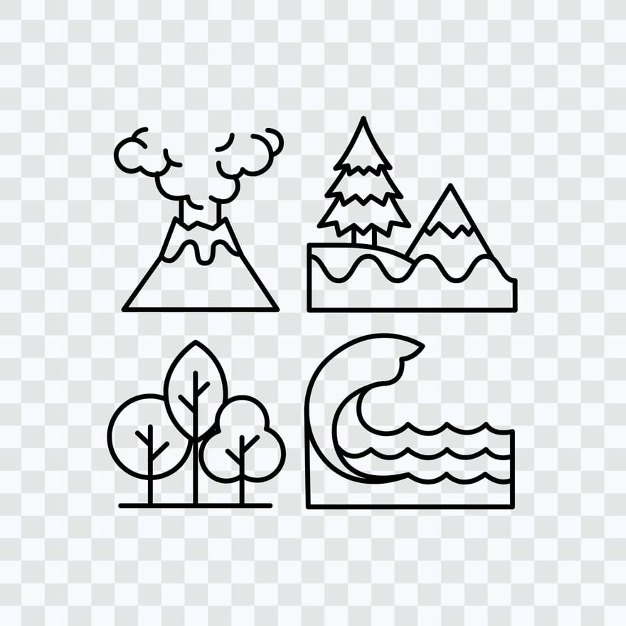 Nature Icon in Illustrator, PSD, EPS, SVG, PNG, JPEG