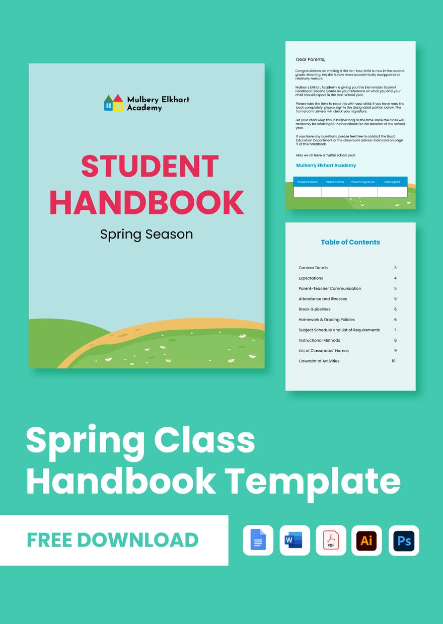 Spring Class Handbook Template