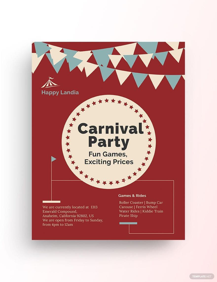 spring carnival flyer template