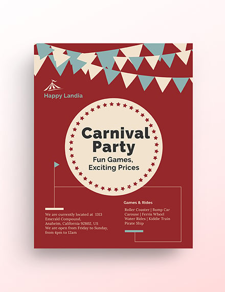 carnival flyer template
