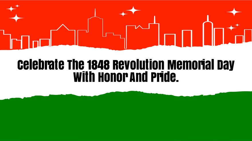 1848 Revolution Memorial Day Greeting Card Background