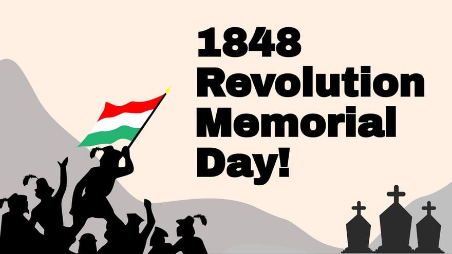 1848 Revolution Memorial Day Vector Background