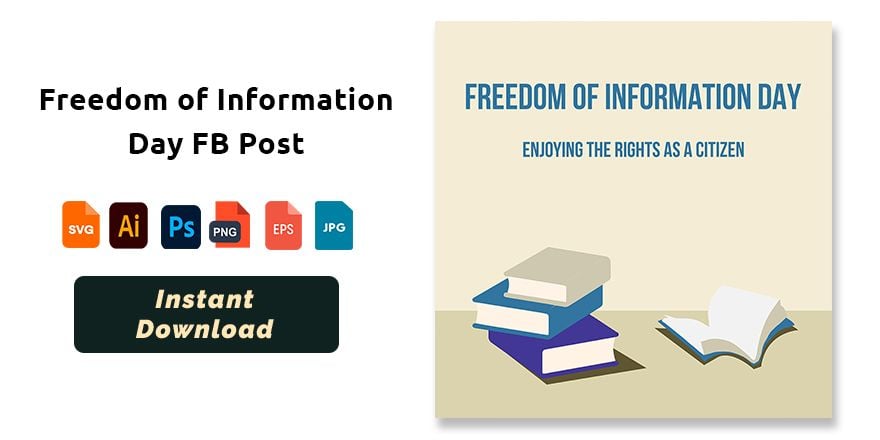 Freedom of Information Day FB Post in Illustrator, PSD, EPS, SVG, JPG, PNG
