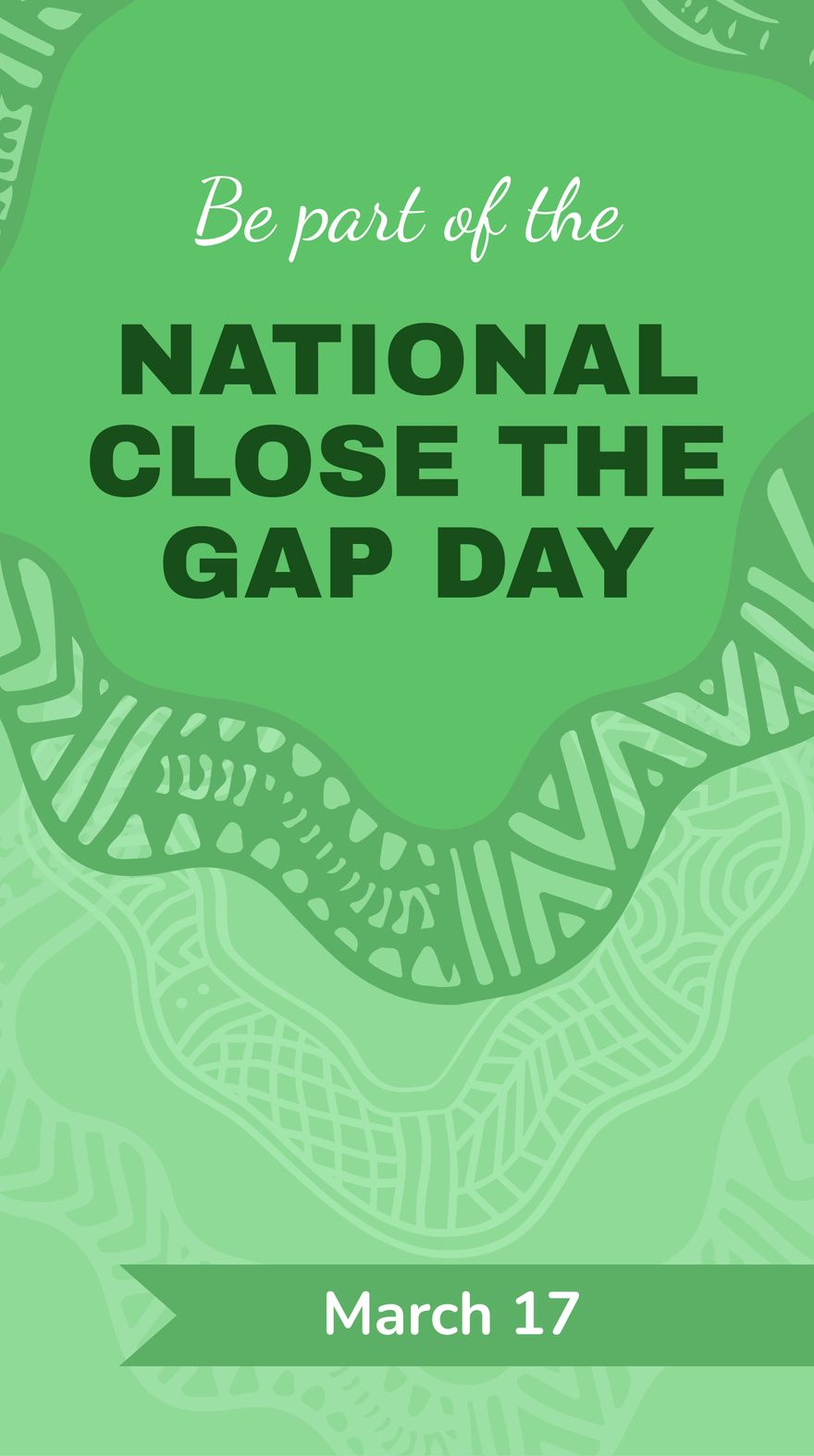 National Close the Gap Day Flyer Background in PDF, Illustrator, PSD, EPS, SVG, JPG, PNG