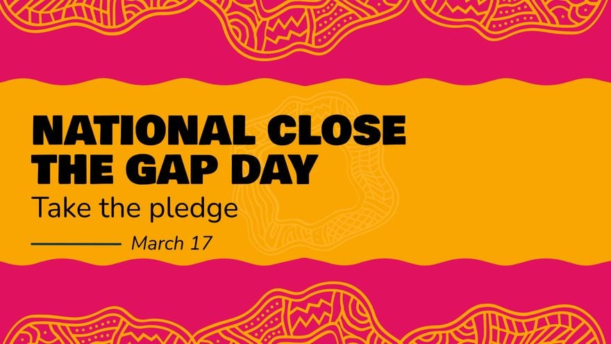 Free National Close the Gap Day Invitation Background