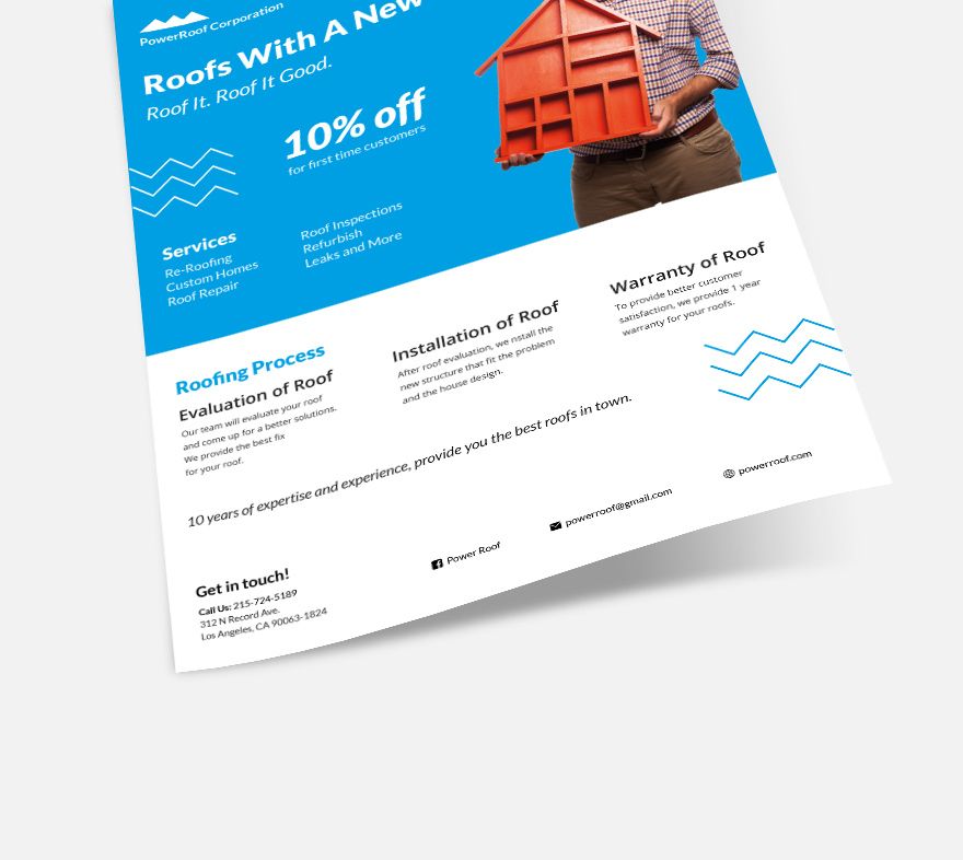 Roofing Flyer Template