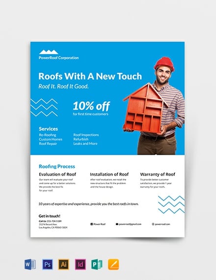 roofing flyer template 440x570 1
