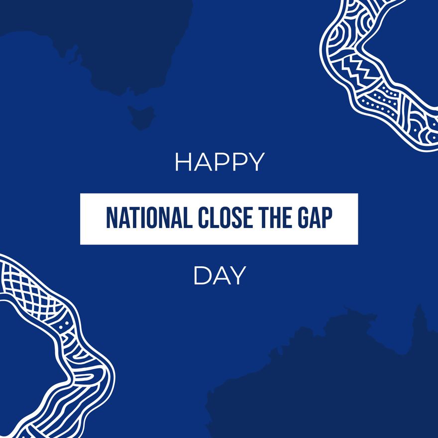 Free Happy National Close the Gap Day Vector