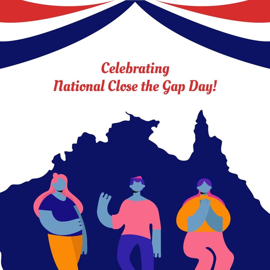 National Close the Gap Day Celebration Vector