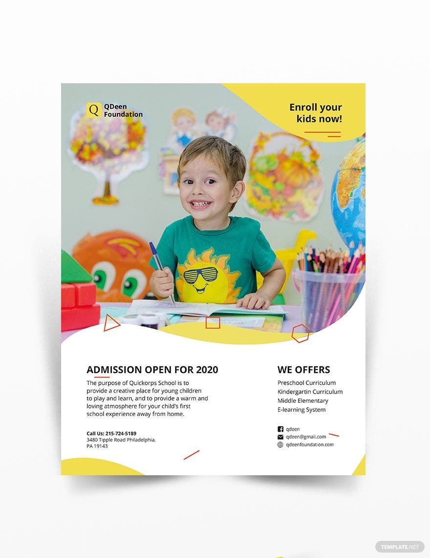 School Flyer Template Download In Word Google Docs Illustrator PSD 