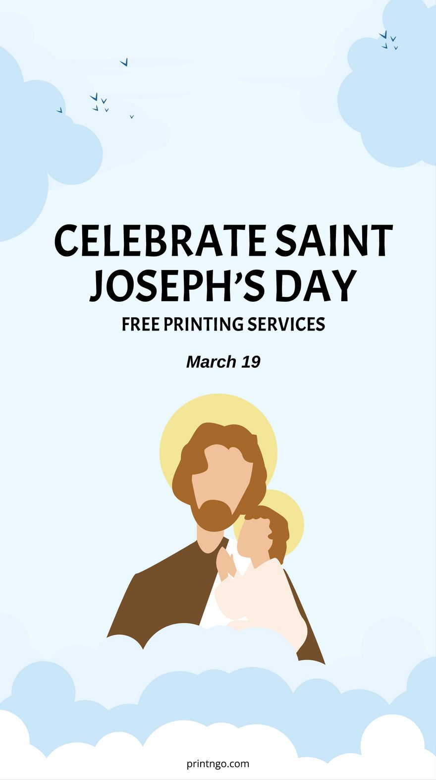Free Saint Joseph's Day Flyer Background in PDF, Illustrator, PSD, EPS, SVG, JPG, PNG
