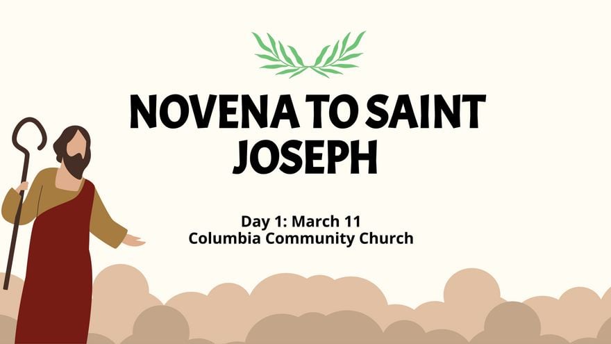 Saint Joseph's Day Invitation Background in PDF, Illustrator, PSD, EPS, SVG, JPG, PNG