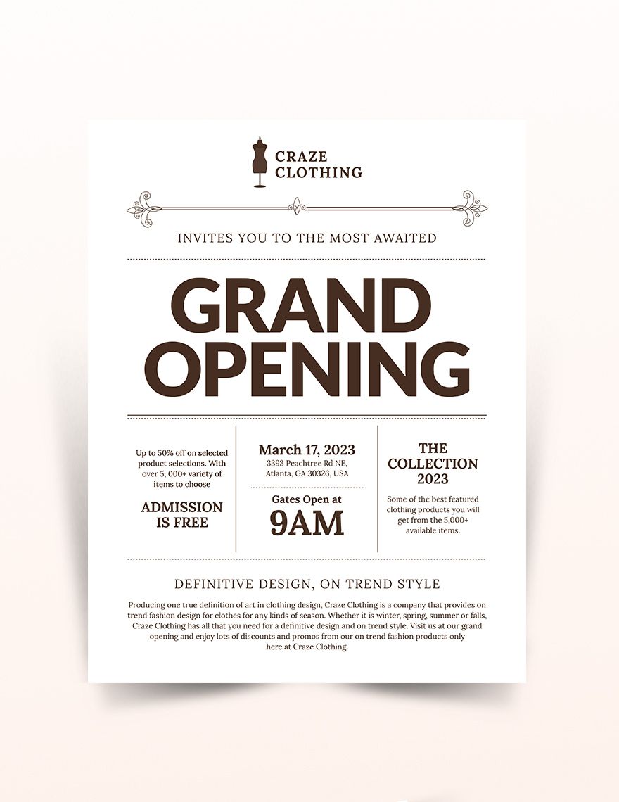 Store Opening Flyer 
