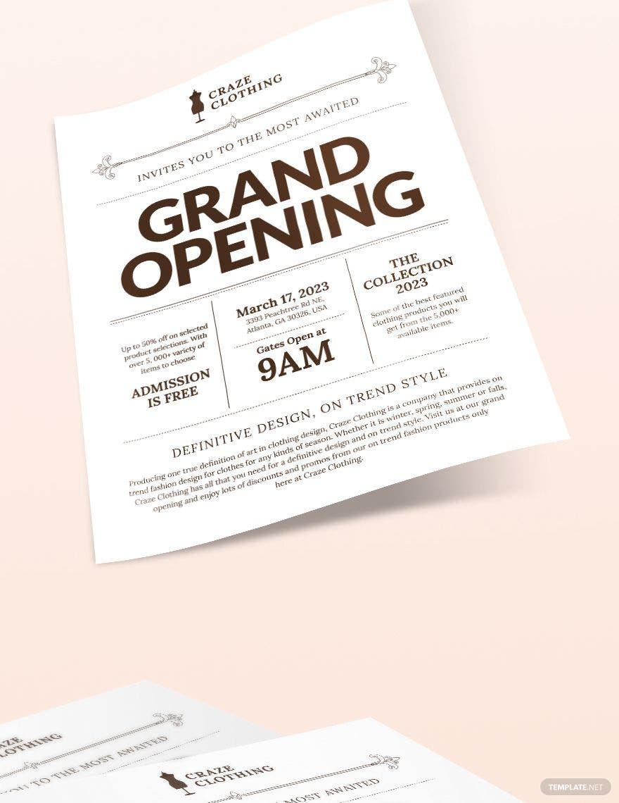 Store Opening Flyer Template