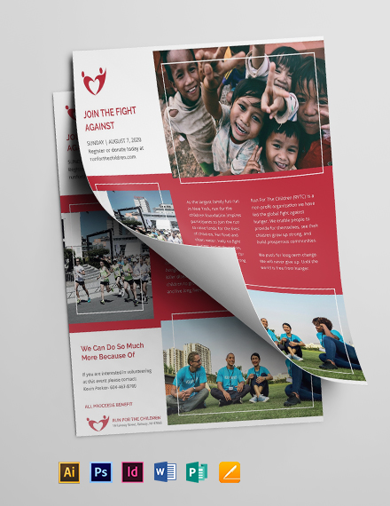 charity flyer template editable