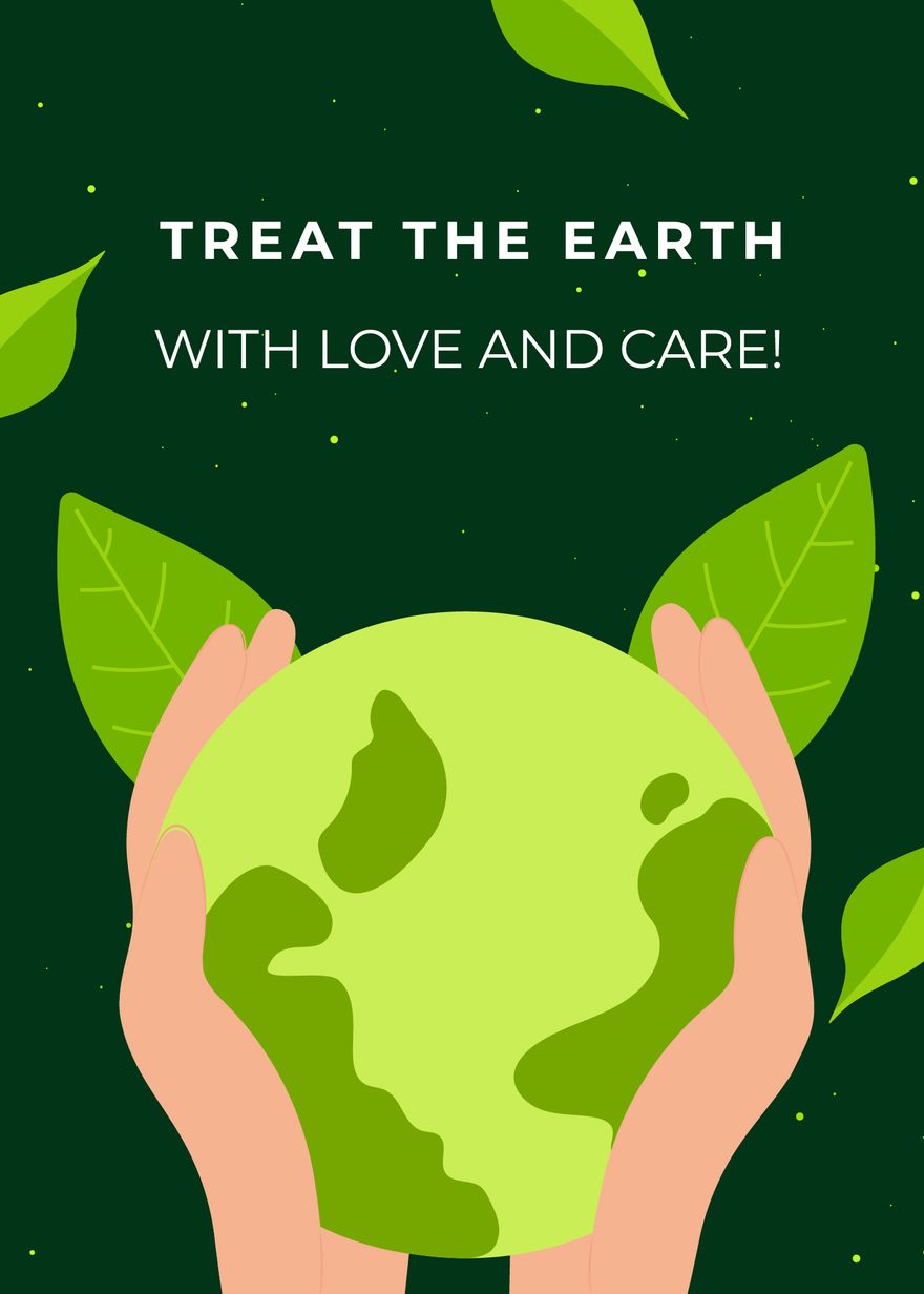 Earth Day Simple Message in Word, Illustrator, PSD, EPS, SVG, PNG, JPEG