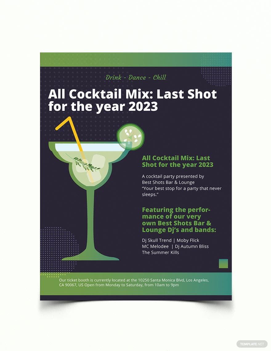 Cocktail Party Flyer Template Download In Word Google Docs 