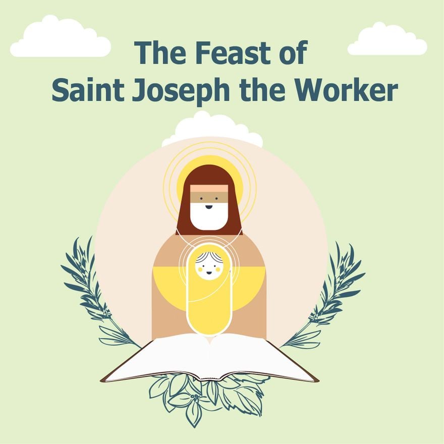 Saint Joseph's Day Flyer Vector