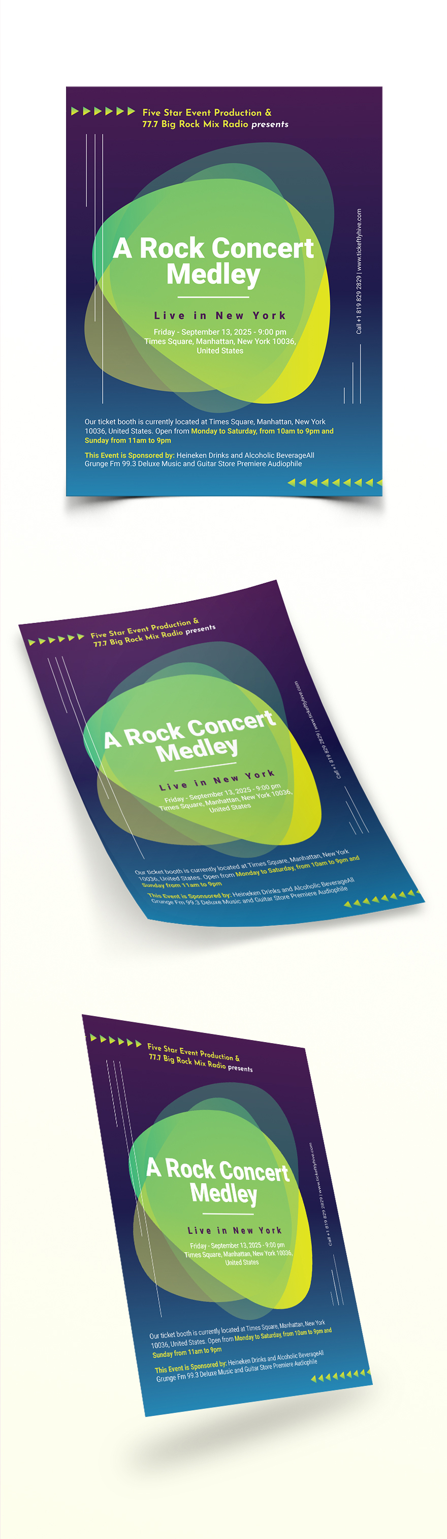 Free Crimson Concert Flyer Template Illustrator Word Apple Pages