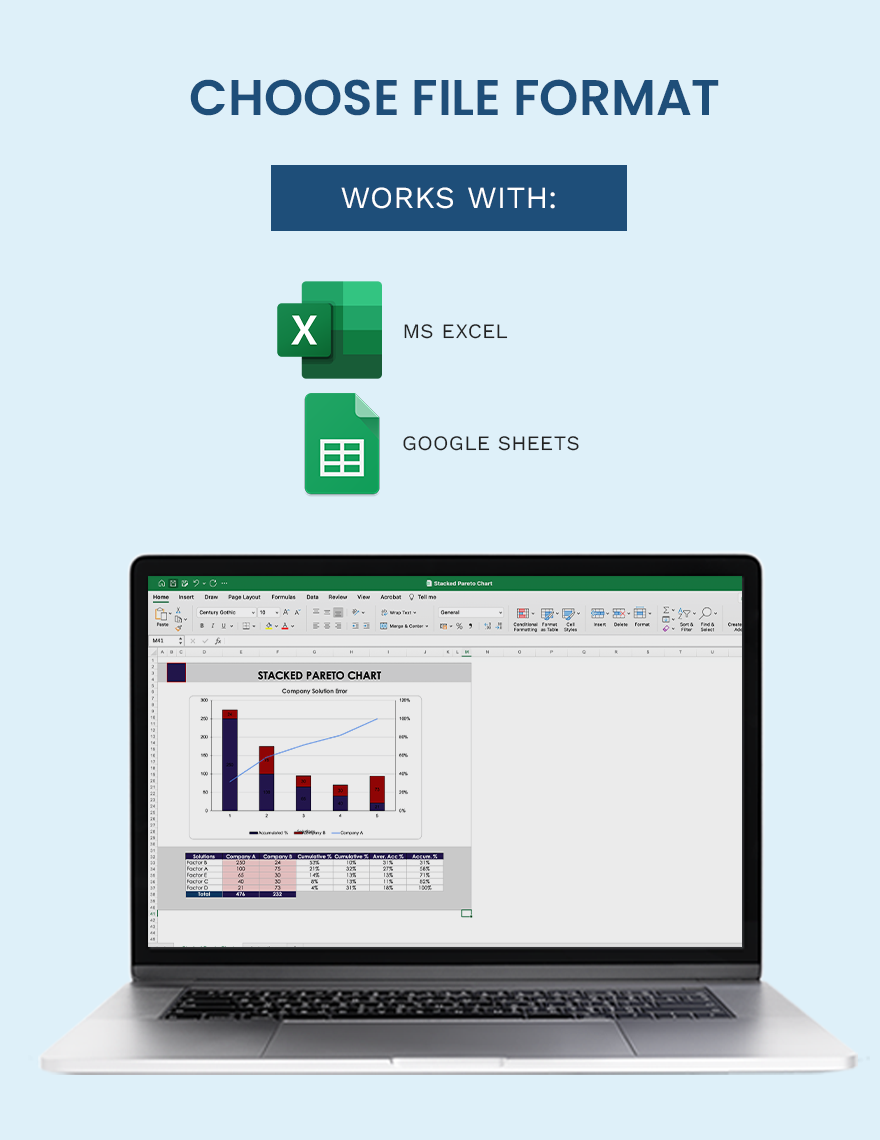 Stacked Pareto Chart - Google Sheets, Excel | Template.net