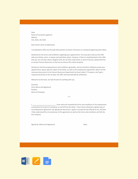 43+ FREE Appointment Letter Templates - Word | Google Docs | Apple ...